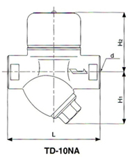 TD-10NA疏水阀尺寸图