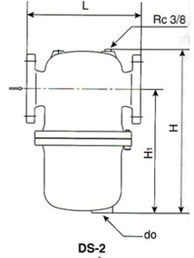 DS-2汽水分离器尺寸图