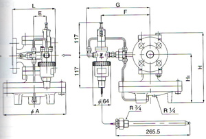 OB-2000温度调节阀尺寸图