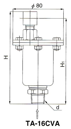TA-16CVA排气阀尺寸图