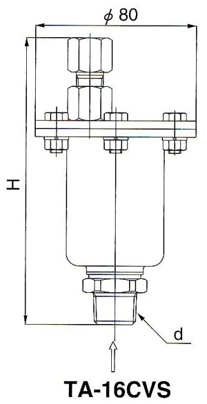 TA-16CVS排气阀尺寸图