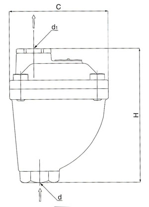 TA-5F排气阀尺寸图